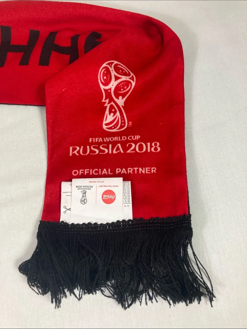 Coca Cola Red & Black Russia 2018 FIFA Scarf